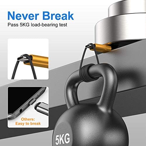 Premium 10 FT Braided USB Type-C Cable 5-Pack – High-Speed 3 A Fast Charging for Samsung Galaxy S10/S9/S8 Plus, Note 10/9/8, LG V50/V40/G8/G7 – Durable and Flexible Charge & Data Transfer Solution – Essential Accessory for Home, Office, and Travel