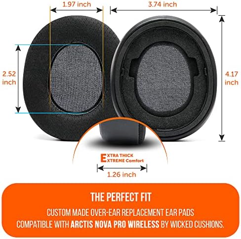 Experience Ultimate Comfort with WC Freeze Nova Pro Wireless Cooling Gel Earpads for Arctis Nova Pro – Exclusive 90’s Black Design, Enhanced Durability & Sound Isolation, Tailored Fit for Gamers Seeking Maximum Performance and Prolonged Play Sessions