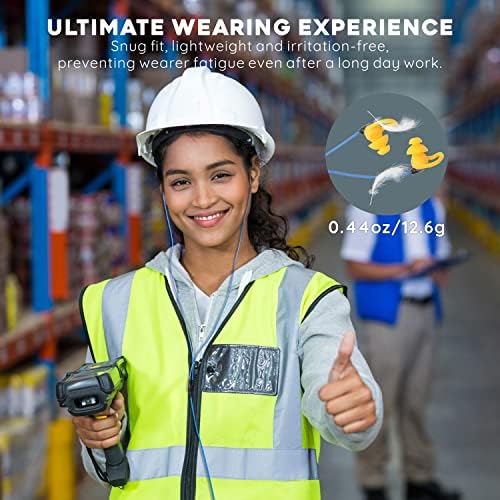 MIPEACE Custom-fit Noise Reduction Ear Plug Headphones for Construction Work – Durable, Ergonomic Earbuds with Superior Sound Quality and Enhanced Device Compatibility for Maximum Comfort and Focus in Industrial Settings