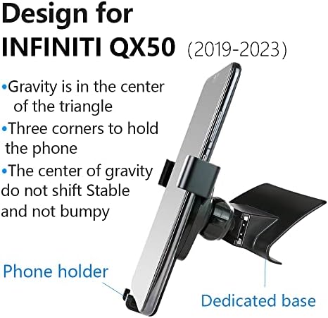 Infiniti QX50 & QX55 Phone Holder: Premium Auto Navigation Mount for 2019-2025 Models – 360-Degree Rotation, Secure Cell Cradle, Effortless Installation for Enhanced Driving Safety and Style