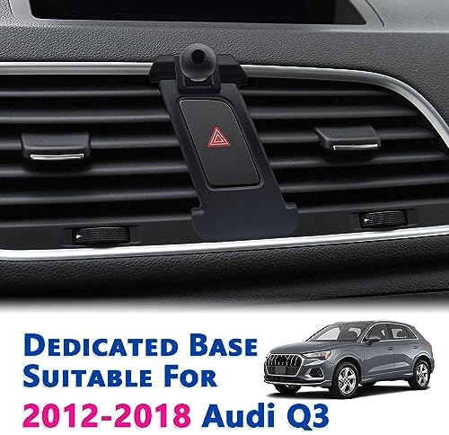 Audi Q3 2019-2024 Custom Phone Mount – Premium Thick Case Compatible Mobile Holder for Seamless Navigation – Adjustable Air Vent Cradle for All Smartphones – Durable Design for Secure Driving Experience