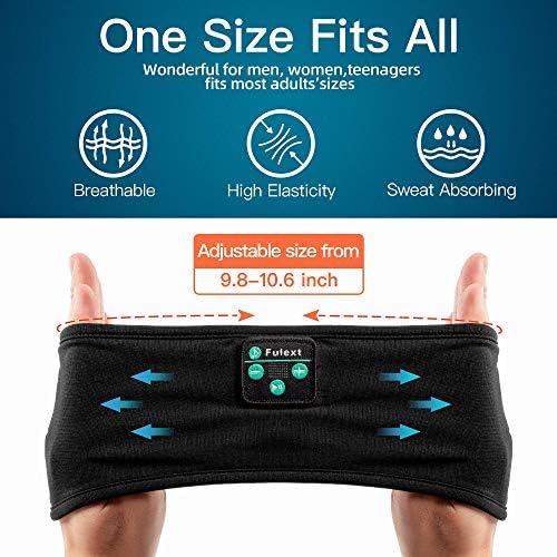 Fulext Bluetooth Sleep Headphones Headband – Ultimate Comfort for Side Sleepers, Thin HD Stereo Sound Quality – Ideal for Insomnia Relief and Travel Convenience – Perfect Gift for Men and Women – Enhanced Compatibility, Long-Lasting Battery Life for All Night Relaxation