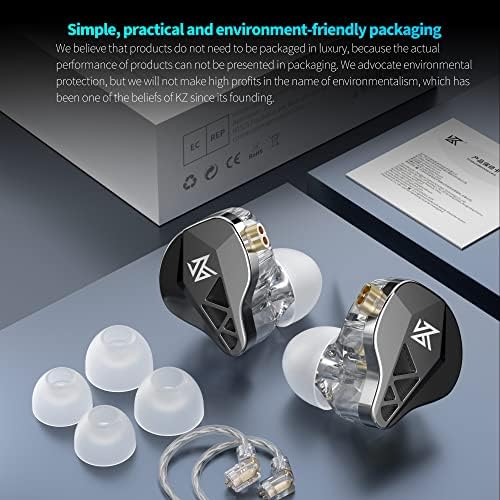 Experience Unmatched Audio Fidelity with Keephifi KZ ZVX In-Ear Monitor Earphones – 10 mm Dual Cavity Dynamic Driver, Premium Metal Shell, Detachable 2-Pin Silver-Plated Cable, and Integrated Mic for Audiophiles and Musicians – Superior Sound Quality and Comfortable Fit for All-Day Listening