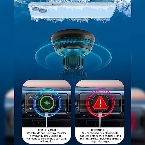 Revolutionary Mag Safe-Compatible Car Phone Cooler and Fast Charger Holder: Dual-Function Design for Optimal Device Performance and Safety on the Road