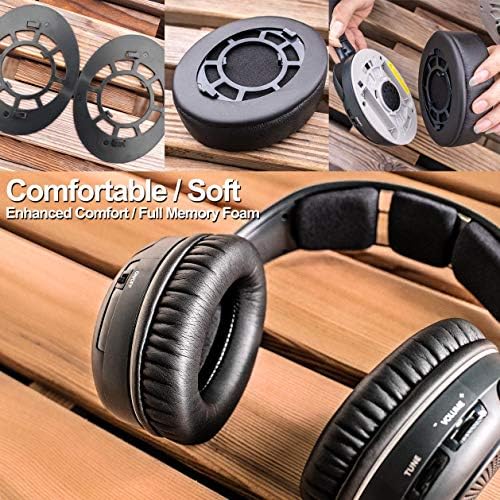 Upgrade Your Audio Experience: Premium Memory Foam Replacement Ear Pads for RS120, RS 110, and HDR120 Wireless Headphones – Enhanced Comfort and Sound Isolation with Durable ABS Rings for Long-lasting Performance