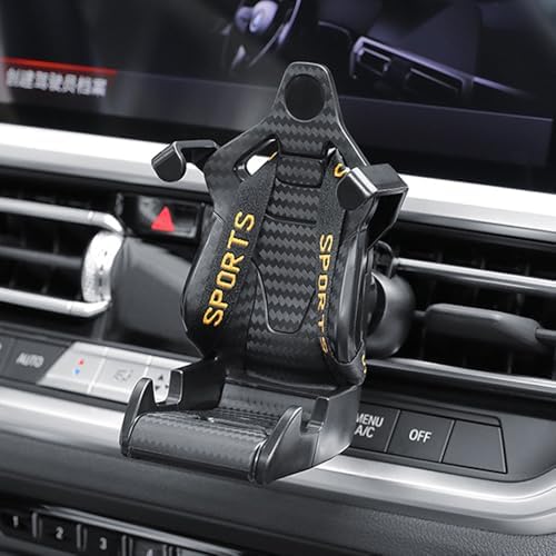 Shkalacar 360-Degree Rotatable Air Vent Phone Holder for Cars – Ultimate Compatibility with Smartphones Up to 85 mm – Hands-Free Navigation and Secure Clamping for Safe Driving – Sleek and Easy Installation Cell Phone Mount