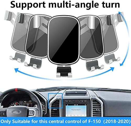 LUNQIN Ford F-150 Car Phone Holder (2021-2025) | Premium Mobile Cradle for Seamless Navigation & Hands-Free Calls | Vent-Mounted, Adjustable Design for All Smartphone Sizes | Secure Charging & Enhanced Visibility Accessory for Truck Interior