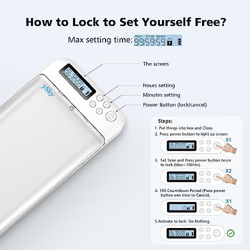 Cell Phone Lock Box with Timer,Portable Timed Phone Lock Box for iPhone and Android Phones, Self-Control Timer Phone Locker to Help Kids,Students Focus Back – Enhanced Compatibility and Speed