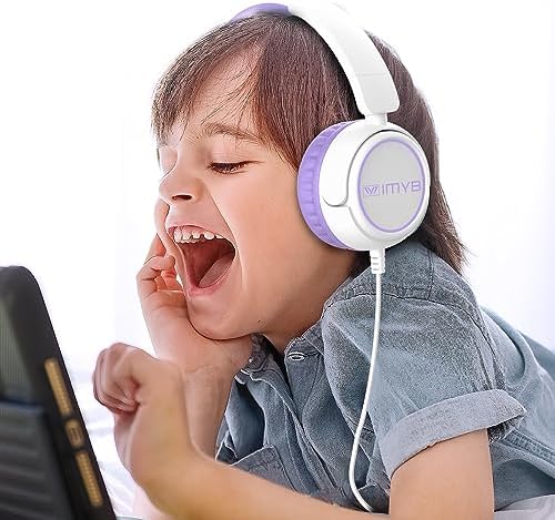 Ultimate Comfort V1 Kids Wired Stereo Headphones – Adjustable, Foldable, and Tangle-Free On-Ear Design in Vibrant Pink – Perfect for School, Travel, and Leisure with i Pads, Tablets, and Phones – Engaging Sound Experience Designed for Young Listeners – Ideal for Boys and Girls