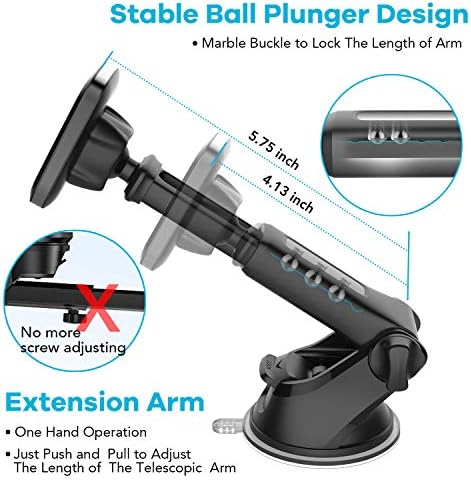 Transform Your Drive with the APPS2 3-in-1 Magnetic Car Phone Mount: Versatile Dashboard, Windshield, and Air Vent Holder for All Smartphones – Unmatched Stability with 6 Powerful Magnets and Easy Installation for Enhanced Safety and Convenience on the Road