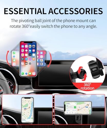 Premium 360° Rotation Car Phone Holder for 2023-2025 Mercedes Benz GLC & 2022-2025 C-Class – Mag Safe Compatible Mount for 12.3-Inch Digital Instrument Cluster – Secure Clip Design for Enhanced Stability & Hands-Free Convenience – Ideal Smartphone Accessory for Navigation and Calls