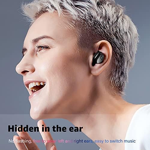Ultra-Compact Bluetooth Wireless Earbud with 12-Hour Playtime – Invisible Sports Headphone for Ultimate Comfort and Superior Sound Quality – Ideal for Active Lifestyles, Work, and Relaxation – Chic Beige Design for Discreet Listening
