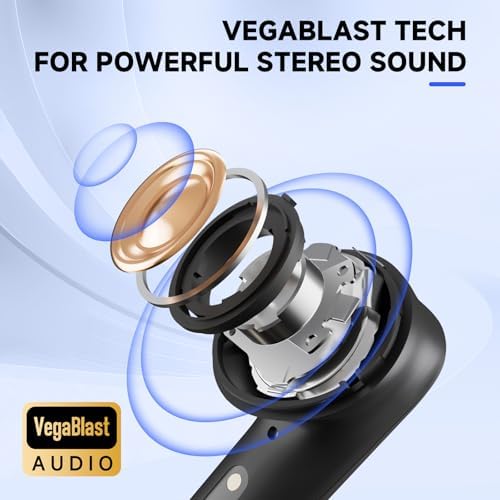 Vega T1 Wireless Gaming Earbuds – Revolutionize Your Play with 25 ms Low-Latency Audio, Seamless 2.4 GHz Bluetooth for PS5/4, Meta Quest Series, Steam Deck, and PC – Ultimate Comfort and Performance with USB-C Dongle Included