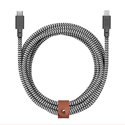 Revamp Your Charging Routine with Native Union 10 ft USB-C to Lightning Belt Cable – Ultra-Durable MFi Certified Cable for i Phone 14 Series & All Lightning Devices – Fast Charging & Data Transfer in Stylish Cosmos Finish for Enhanced Mobility and Performance