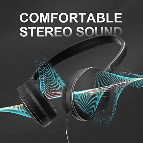 Flutesan 30 Pack Kids Adjustable Wired Headphones – Premium On-Ear Stereo Sound Earbuds for Classroom and Travel – Lightweight, Durable Design for Boys and Girls – Ideal Tangle-Free Audio Solution for Laptops, Tablets, and More
