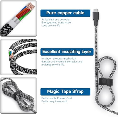 Lenovo 65 W Ga N USB-C Laptop Charger – High-Speed AC Adapter for Think Pad, Yoga, and Chromebook Series – Ultimate Safety Features for Rapid Charging – Versatile Compatibility with Multiple Models – CE/FCC/Ro HS Certified – 12-Month Warranty with 24/7 Customer Support for Peace of Mind