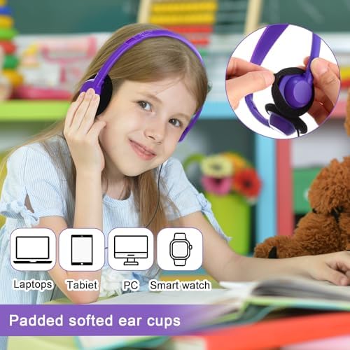 Yunsailing 30-Pack Classroom Headphones – Lightweight & Durable On-Ear Headsets with 3.5 mm Jack for Engaging Learning – Cheerful Light Yellow Color for Students and Teachers in Educational Settings