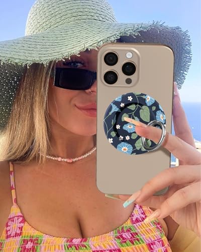 Magnetic Phone Grip Holder for i Phone – Adjustable Mag Safe-Compatible Finger Ring Stand with Fun Designs for Secure Selfies and Video Calls – Lightweight, Durable, and Removable Accessory to Elevate Your Smartphone Experience