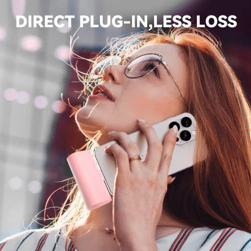 Ultra-Compact 5000 m Ah Power Bank with Built-in USB C Cable for i Phone 15 Pro Max – Reliable Portable Charger for i Phone 14/13, Samsung, Google, and More – Fast Charging Solution for On-the-Go Power Needs (Black)