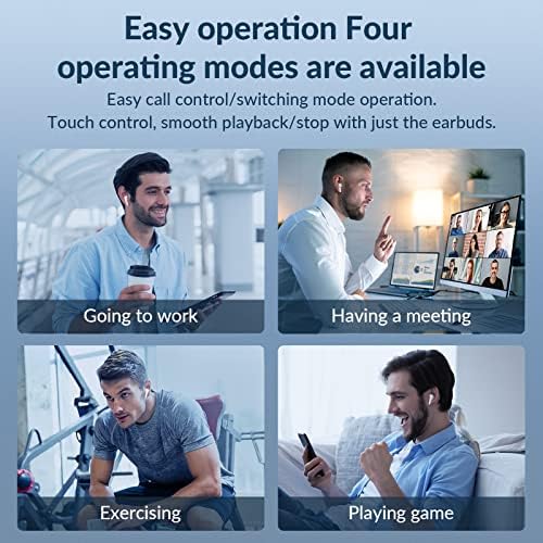 Elevate Your Audio Experience with M3 Wireless Earbuds – Active Noise Cancelling Bluetooth Earphones with Deep Bass, 30 Hours Playtime, and 4 ENC Microphones for Crystal-Clear Calls – Perfectly Compatible with i OS, Android, and PC – Lightweight, Ergonomic Design for Ultimate Comfort