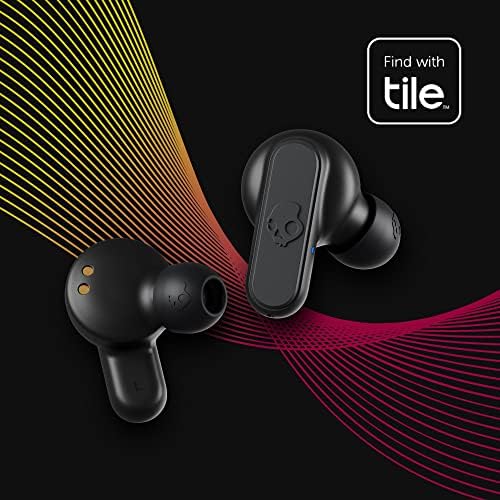 Skullcandy Dime 2 Bluetooth Wireless Earbuds – Noise-Isolating Audio with 12-Hour Battery Life, Integrated Microphone for Hands-Free Calls, Lightweight Design with Lanyard for Ultimate Portability – Compatible with i Phone & Android, True Black Finish for Stylish Comfort