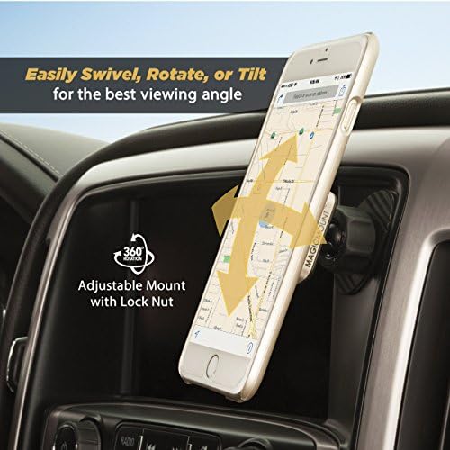 Scosche Magic Mount Pro Suction Cup Phone Holder – 2-Pack Magnetic Car Dashboard & Windshield Mount for i Phone, Galaxy & Android Smartphones – Enhanced Stability, 360-Degree Rotation & Sleek Black/Silver Design for Optimal Accessibility & Safety