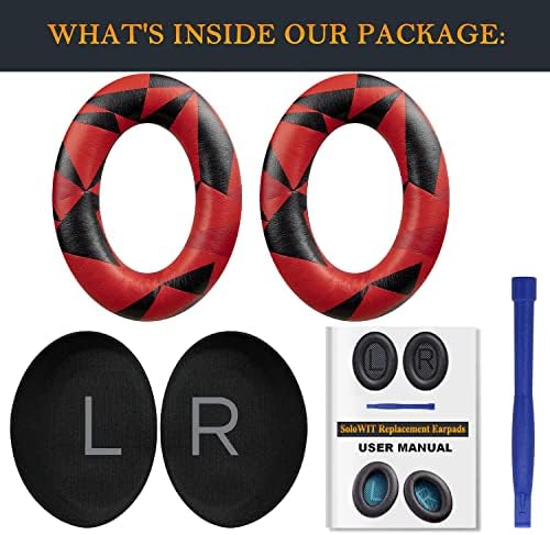 Transform Your Bose Quiet Comfort 45 & SE Headphones with Luxurious SOULWIT Replacement Earpads in Burgundy – Premium Soft Protein Leather Cushions for Unmatched Comfort and Superior Sound Isolation, Perfect for Long Listening Sessions and Easy Installation