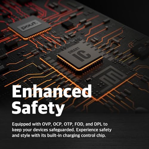 Enhance Your Workspace Efficiency with the POUT H3 Split Wireless Charging Mouse Pad – Fast Qi Charger for Seamless Device Power, Magnetic Alignment for Precision Use, Premium Anti-Slip Surface in Elegant Midnight Blue – Perfect for Smartphones and Earbuds – Elevate Your Productivity with Style and Functionality