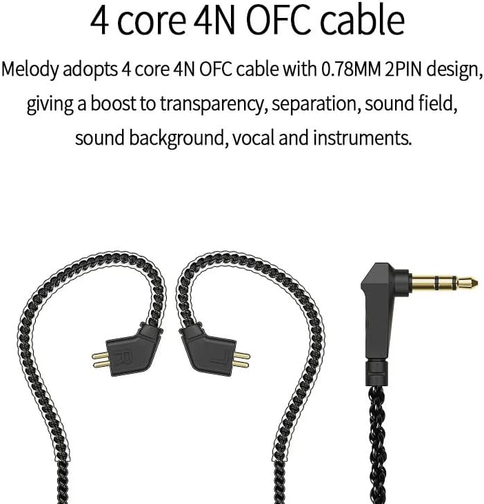 Experience Unmatched Audio Clarity with keephifi CCZ Melody Dual Driver In-Ear Monitor Headphones – Lightweight Wired Earbuds Featuring 1 BA + 1 DD Hybrid Technology, Detachable 2-Pin Cable, and Enhanced Compatibility for Superior Sound Quality in Cyan (with Mic)