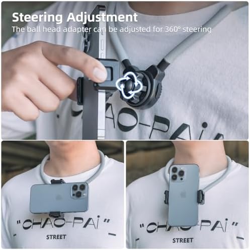 Elevate Your Vlogging Experience with SOH Magnetic Neck Phone Mount – Adjustable Hands-Free Holder for i Phone 12-16 & Android Devices – Lightweight Chest Stand with Quick-Release Magnetic Design for Optimal Content Creation Flexibility