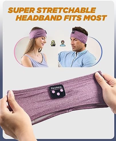 Perytong Wireless Bluetooth Sports Headband Headphones – Ultimate Comfort & Crystal-Clear Sound for Sleep, Yoga & Jogging – Perfect for Insomnia Relief, Meditation, and Easy Device Pairing