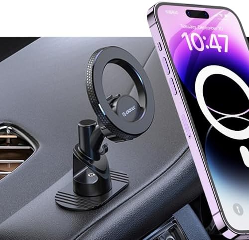 Esoulk Ring Magnetic Car Phone Holder – Ultimate Versatile Mount for Dashboard, Windshield & Air Vent – Strong Magnetic Grip for Enhanced Driving Safety – Compatible with Mag Safe & All Smartphone Models – Effortless Installation, Sleek Design, and Optimal Convenience for Modern Drivers