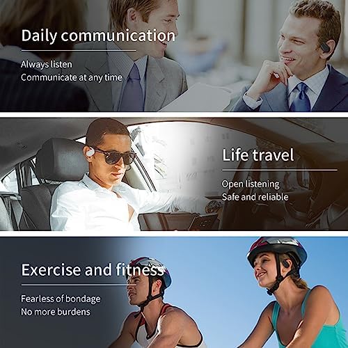 Revolutionary Ear Hook Bluetooth Wireless Headphones – Comfort-Focused Noise Cancelling Earphones with Microphone for Android & i Phone Compatibility (Red) – Effortless Connectivity, Ultimate Sound Quality, and Ergonomic Design for All-Day Wear