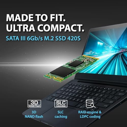 Elevate Your Device Performance with Transcend 250 GB M.2 2242 SATA III SSD – Lightning-Fast 500 MB/s Speeds, Ideal for Ultrabooks, Laptops, and Desktops, Featuring 3 D TLC NAND Flash, LDPC Error Correction, and SLC Cache for Unmatched Reliability and Compatibility
