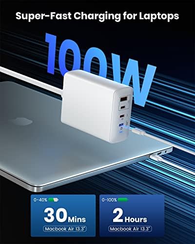 GEEKERA 160 W 6-Port USB C Fast Charging Station – Ultimate Multiport Wall Charger with 4 USB-C & 2 USB-A Ports – High-Speed Power Hub for i Phone 16, i Pad Pro, Mac Book, Samsung Galaxy, Pixel, & Nintendo Switch – Compact & Portable Design for Efficient Device Charging at Home or On-the-Go