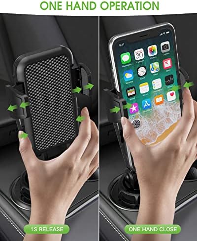 2025 Premium No-Shake Cup Phone Holder for Vehicles – Universal Adjustable Mount for Cars & Trucks, Expandable Base for Secure Fit, Compatible with All Smartphones Including i Phone & Samsung – 2 Pack for Enhanced Convenience and Safety