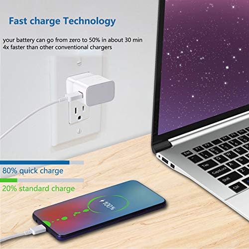Rapid Charge Duo: Adaptive Fast Charging Kit with 5 ft USB Type C Cable – Compatible with Samsung Galaxy Series & Note Models – Reliable, Efficient Power Delivery for Home & Office Use – Enhance Device Longevity & Performance – 2 Pack Charger Block for Ultimate Convenience