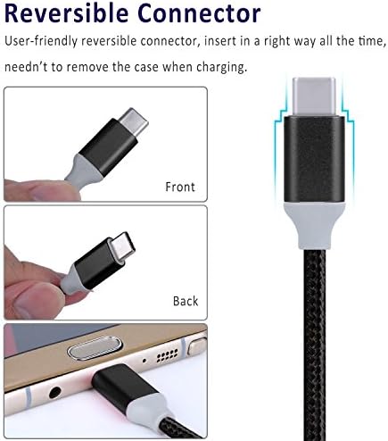 10 ft USB C Fast Charging Cable 3-Pack – Durable Nylon Braided Type C Charger for Android & i Phone 16/15 Pro Max, Samsung Galaxy S25/S24/S23 – Enhanced Performance, Versatile Compatibility & Rapid Data Transfer