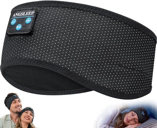 Ultimate Bluetooth Sleep Headband with Ultra-Thin Speakers | Dual Playback Modes for Wired & Wireless Use | Ergonomically Designed for Side Sleepers | Luxurious Comfort for Restful Nights | Ideal Gift for Enhanced Sleep and Relaxation