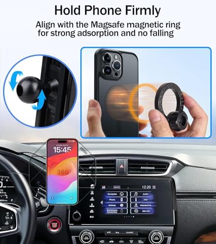 Hesanzol Magnetic Car Phone Mount for Honda CR-V (2017-2022) – Ultimate 5/7-Inch Touchscreen Holder for Effortless Navigation Access and Hands-Free Communication – Must-Have Driving Companion for Enhanced Safety and Convenience