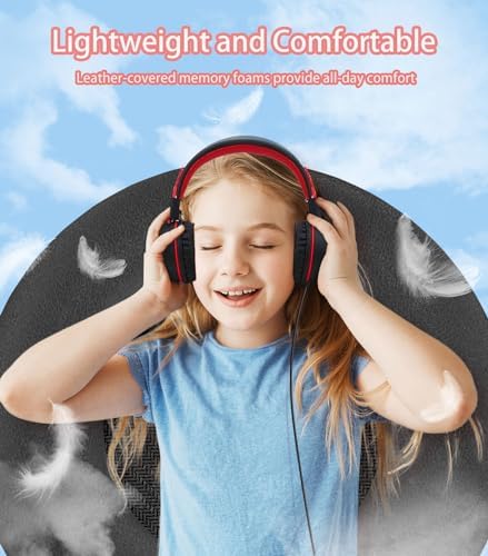 Vibrant Blue Kids Bluetooth Headphones with LED Lights – Safe Volume Limiter (85/94 d B) for Ear Protection – Fast USB Type C Charging – Comfortable On-Ear Design for School & Travel – Integrated Microphone for Clear Online Communication – Perfect for Boys & Girls