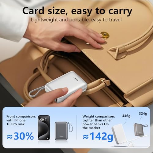 High-Capacity 20,000 m Ah Power Bank – Ultra-Fast Charging Portable Charger with Built-in Cables & LED Battery Indicator, Ideal for i Phone, i Pad, Samsung, and Pixel – Essential Travel Companion for On-the-Go Power Solutions