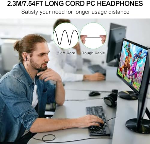 ASKUBSKU Advanced USB Gaming Headset with Noise-Canceling Microphone – 7.5 Ft Wired Earbuds for Enhanced Audio on PC & Laptop, High-Quality Sound for Gaming and Online Meetings, Integrated Mute Feature, Green – Perfectly Compatible with Surface & Switch, Ergonomic Comfort for Prolonged Use