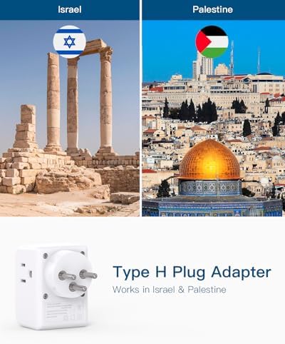 Ultimate European Travel Plug Adapter Set – Dual Pack Universal Power Converter with 3 AC Outlets and 3 USB Charging Ports (including USB-C) for Efficient Power Solutions in Italy, Spain, France, Germany, and Iceland – Essential Accessory for Global Travelers Seeking Versatile Compatibility and Rapid Charging Efficiency