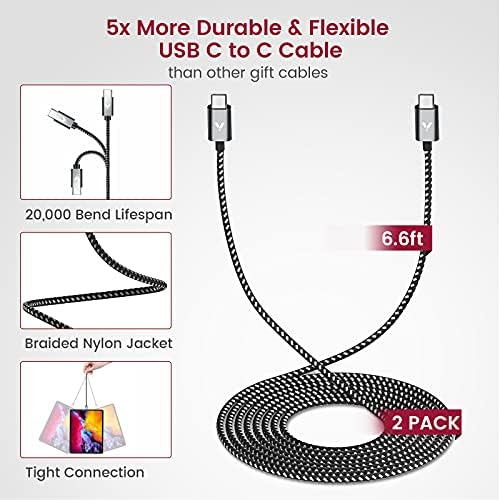 VELOGK 25 W PD PPS Super Fast USB-C Charging Kit: High-Speed Wall & Car Charger for Samsung Galaxy S25/S24/S23 Ultra/S23+/S23/S22/S21/S20/Plus/Note 20 & i Pad Pro – Includes 2 Durable 3.3 ft Nylon C-to-C Cables for Optimal Performance and Safety