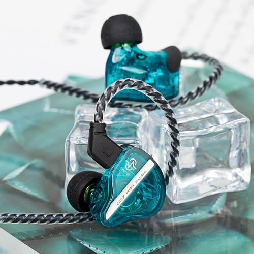 CCZ DC01 Pro Wired In-Ear Monitor Headphones – Premium Gaming Earbuds with Patent-Pending Comfort-Fit Ear Fins – Exceptional Sound Quality for Gamers and Musicians – Versatile Compatibility for All Devices – Sleek Black Design for Style and Performance