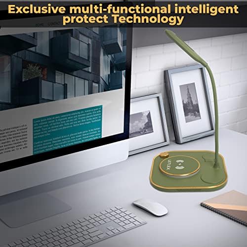 Revolutionize Your Workspace with the Ultimate 3-in-1 LED Desk Lamp and Qi Wireless Charger – 15 W Fast Charging for All Devices – Versatile 360° Adjustable Hose for Tailored Illumination – Modern Aesthetic Perfect for Any Office – Eco-Conscious and Durable Lighting Solution for Enhanced Productivity