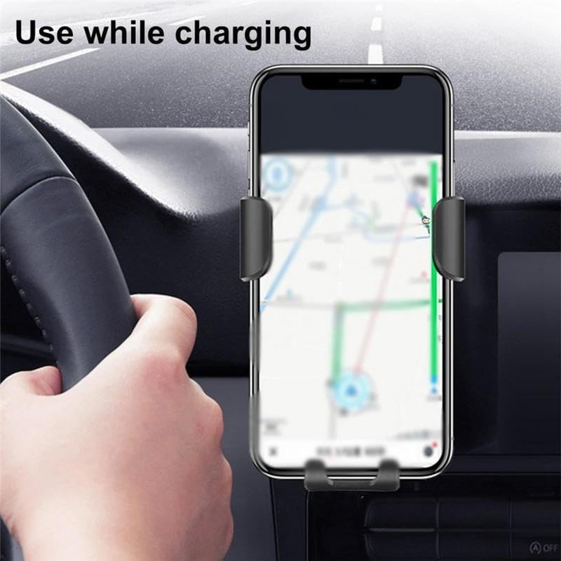 Elevate Your Driving Experience with the Q12 QI Wireless Car Phone Charger Holder – Universal Quick-Charging Air Vent Mount for Efficient Navigation and Seamless Power Delivery Compatible with Samsung and i Phone Devices