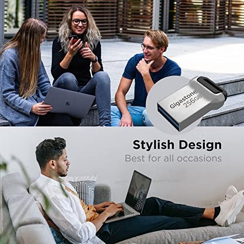 GIGASTONE 64 GB Ultra-Fast Nano Flash Drive Z90 – Compact USB 3.2 Gen 1 Storage Solution with 120 MB/s Speed, Lightweight Metal Design for PC/Mac/TV/Car Compatibility, Perfect for Reliable Data Backup and Quick File Transfers