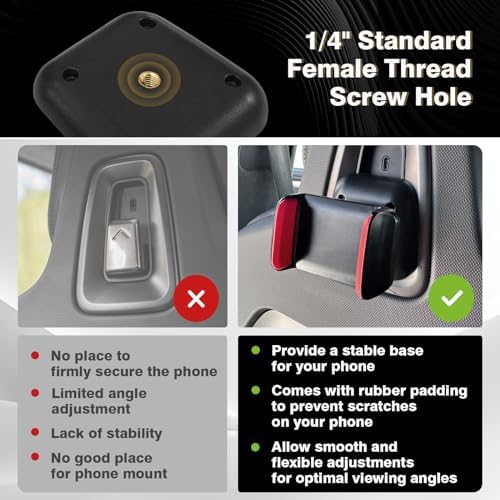 Transform Your Rivian R1 Travel Experience with the Ultimate Adjustable Seat Back Phone Holder – Mag Safe Compatible, 360° Rotating Tablet Mount for 2022-2025 Rivian R1 T & R1 S – Effortless Installation and Universal Fit for All Smartphones, Ideal for Hands-Free Navigation and Entertainment on the Go